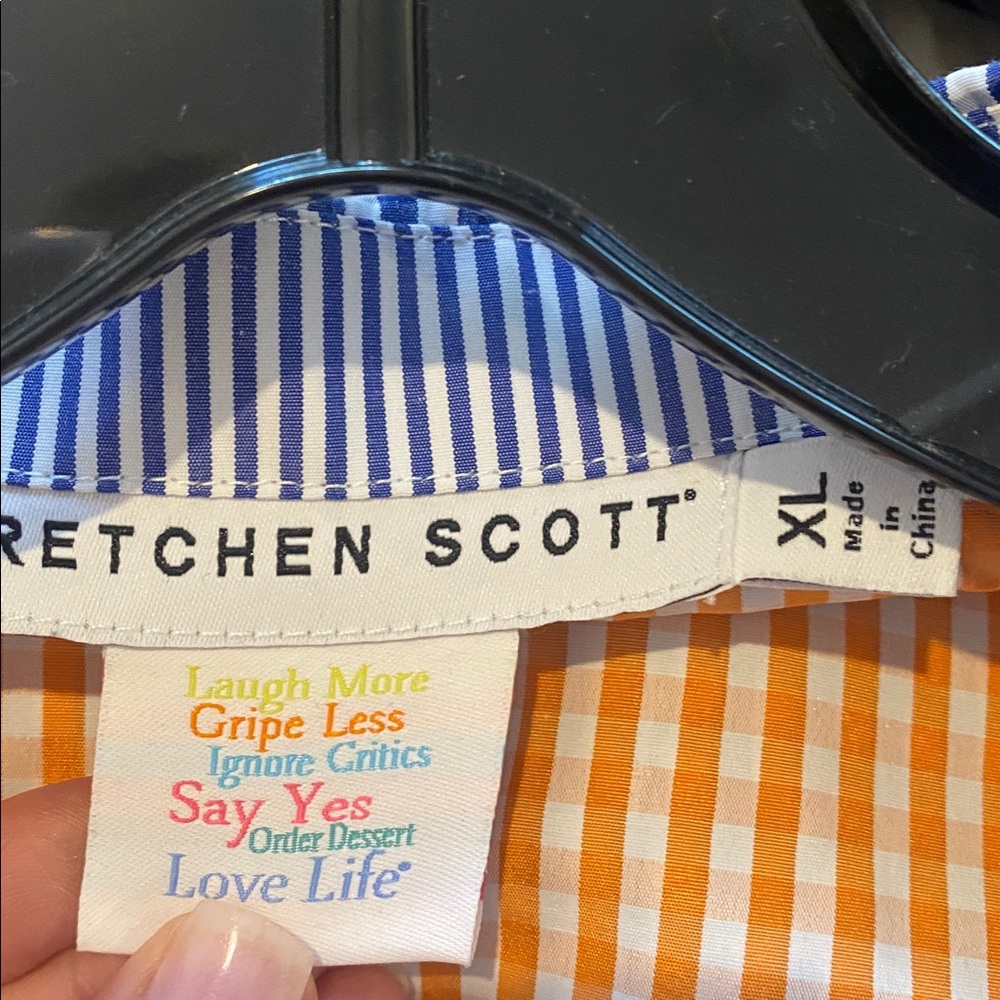 NWOT. Gretchen Scott Checkered Cotton Shirt Dress. Sz. XL - Picture 11 of 11